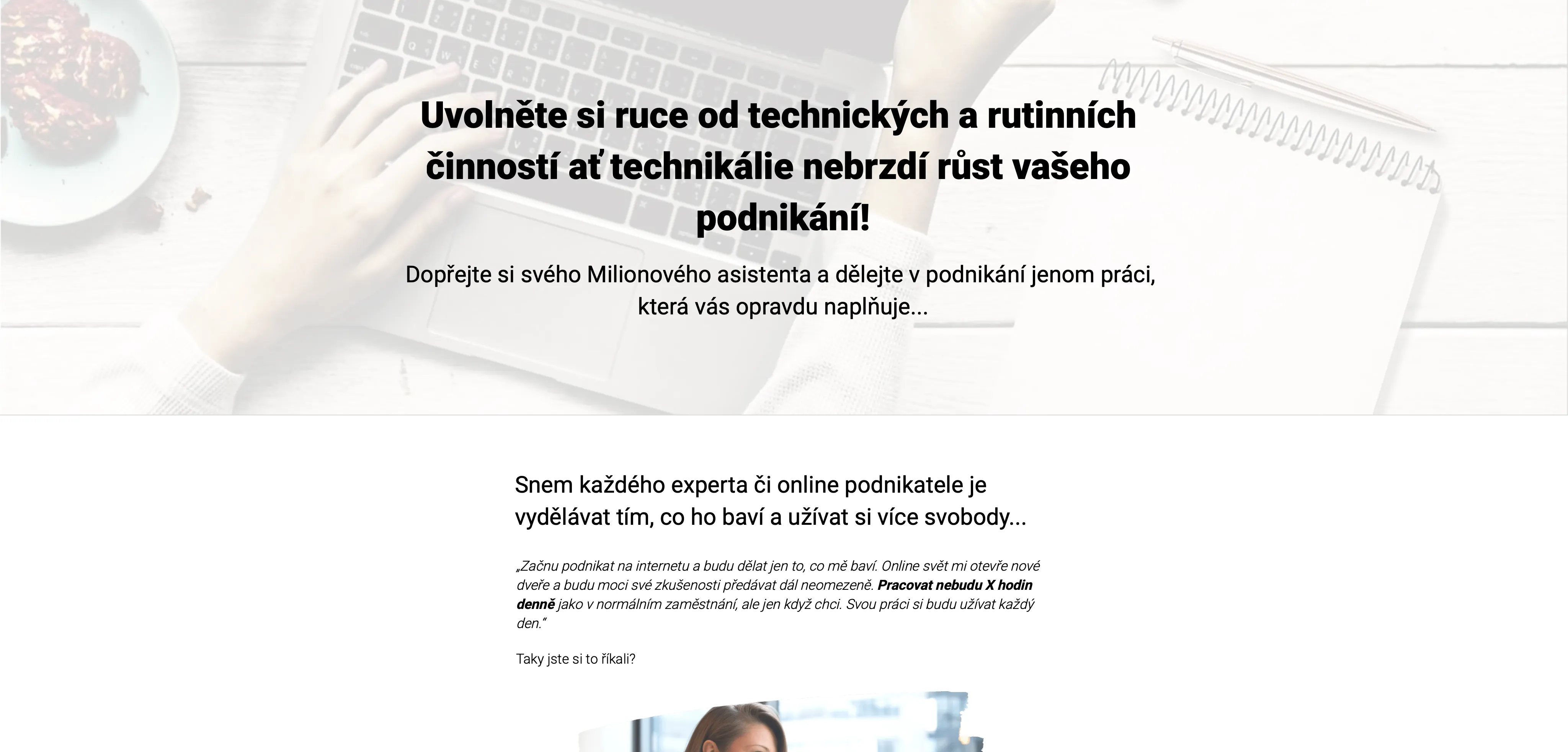 Milionový asistent – Placeni za existenci